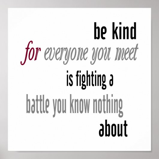 Wees aardig Poster (Voorkant)