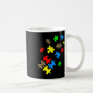Wees aardig Puzzelstukjes Luipaard Autisme Bewustz Koffiemok