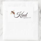 Wees aardig rechthoekige sticker (Tas)