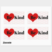 Wees aardig rechthoekige sticker (Vel)