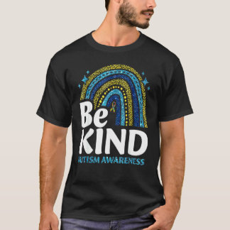 Wees Aardig Regenboog Autisme Bewustzijn Luipaardp T-shirt