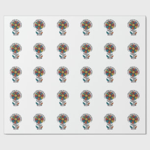 Wees Aardig Regenboog Bloem Vintage Gravure Shirt_ Cadeaupapier