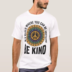 Wees Aardig Regenboog Bloem Vrede Vintage T-shirt