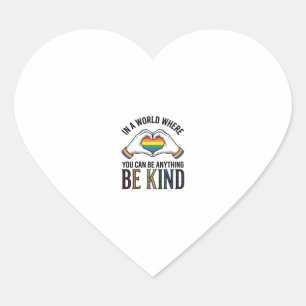 Wees Aardig Regenboog Hart Handen Vintage Vector D Sticker