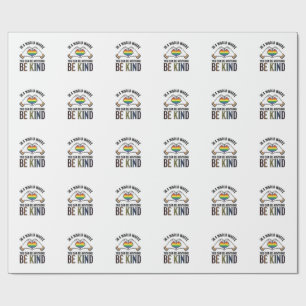 Wees Aardig Regenboog Hart Handen Vintage Vector O Cadeaupapier