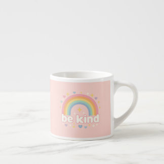 Wees aardig – Regenboog Pastel Positiviteit Espresso Kop
