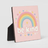 Wees aardig – Regenboog Pastel Positiviteit Fotoplaat (Voorkant)
