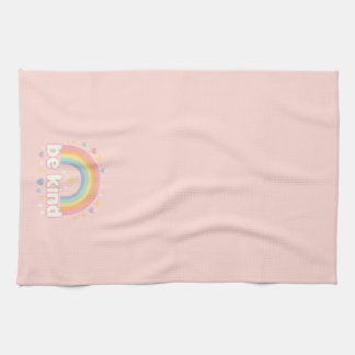 Wees aardig – Regenboog Pastel Positiviteit Theedoek