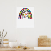 wees aardig regenboog poster (Keuken)