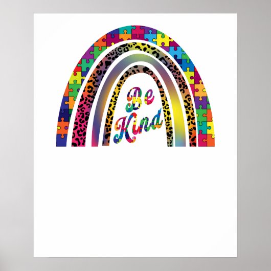 wees aardig regenboog poster (Voorkant)