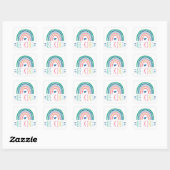 Wees Aardig Regenboog Vierkante Sticker (Vel)