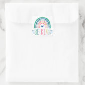 Wees Aardig Regenboog Vierkante Sticker (Tas)