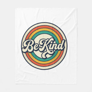 Wees Aardig Retro Regenboog Vintage Shirt Ontwerp_ Fleece Deken