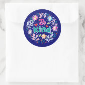 Wees aardig ronde sticker (Tas)