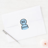 Wees aardig ronde sticker (Envelop)