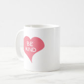 WEES AARDIG Roze Liefdeshart Koffiemok (Voorkant links)