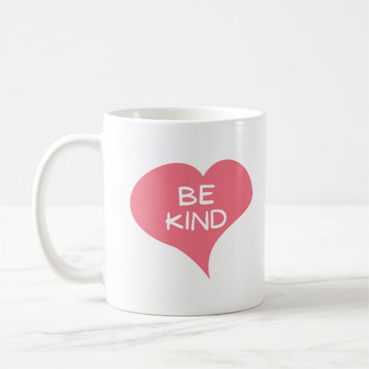 WEES AARDIG Roze Liefdeshart Koffiemok (Links)