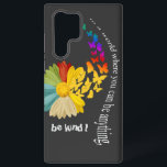 Wees aardig | samsung galaxy hoesje<br><div class="desc">Dit ontwerp heeft een krachtige boodschap die dient als een herinnering om altijd vriendelijkheid te kiezen in een wereld waar negativiteit en haat vaak kunnen domineren. Het ontwerp toont kleurrijke zonnebloemen en vlinders, die liefde uitstralen naar de wereld, en een vleugje warmte toevoegen aan elke outfit. Door dit ontwerp te...</div>