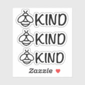 Wees aardig, schattig bijenafbeelding sticker (Vel)