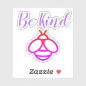 Wees aardig, schattige bijensticker sticker (Vel)