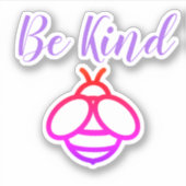 Wees aardig, schattige bijensticker sticker (Voorkant)