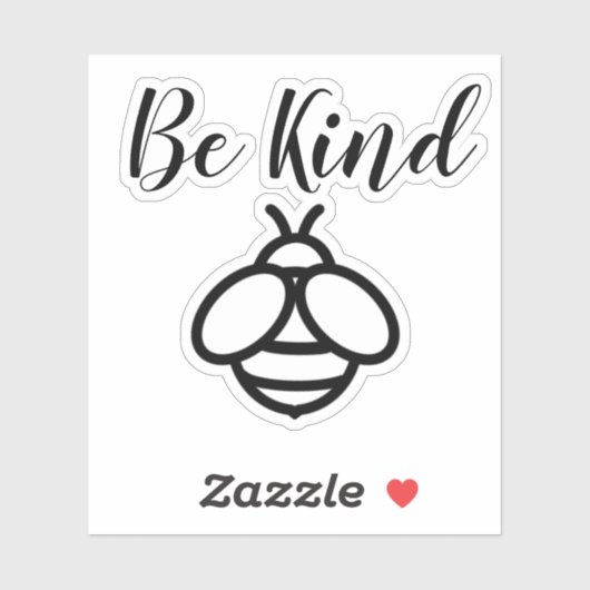 Wees aardig, schattige bijensticker sticker (Vel)