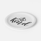 Wees aardig - schattige honingbijenontwerpen papieren bordje (Gekanteld)