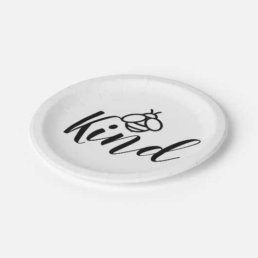 Wees aardig - schattige honingbijenontwerpen papieren bordje (Gekanteld)