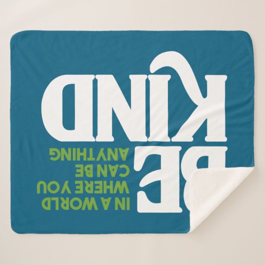 Wees aardig sherpa deken (Voorkant (horizontaal))