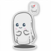 Wees aardig spook, Ghost Clipart sticker (Voorkant)