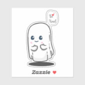 Wees aardig spook, Ghost Clipart sticker (Vel)