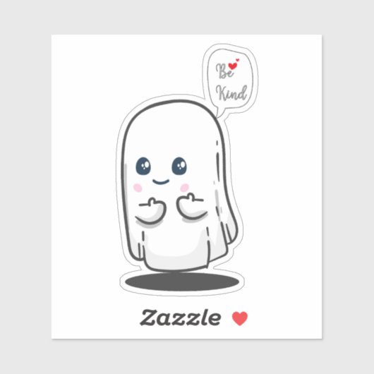 Wees aardig spook, Ghost Clipart sticker (Vel)