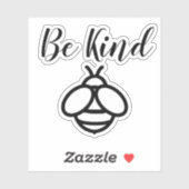 Wees aardig, sticker met afbeelding van een leuke (Vel)