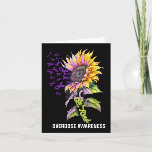 Wees Aardig Sunflower Overdosis Bewustzijn  Kaart (Voorkant)