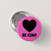 Wees aardig - Symbool van zwarte liefde Ronde Button 3,2 Cm (Voorkant /achterkant)