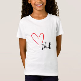 Wees aardig T-shirt, Kindness, Love, Red Heart, T- T-shirt