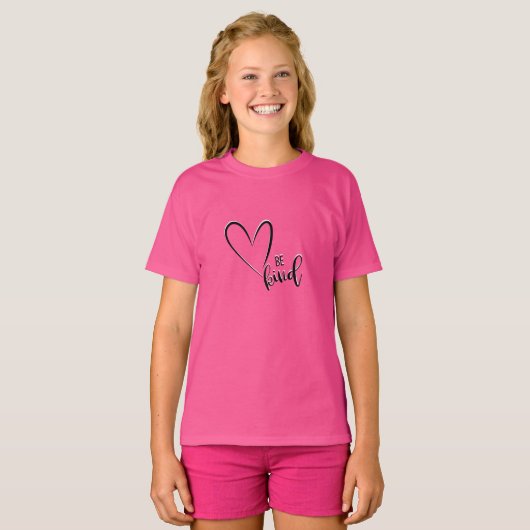 Wees aardig T-shirt, Kindness, Love, Red Heart, T- T-shirt (Voorkant volledig)