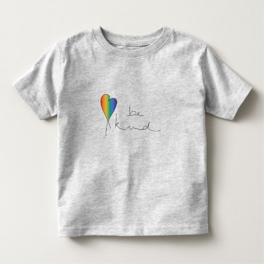 Wees aardig T-shirt, Kindness, Rainbooghart, T-shi Kinder Shirts (Voorkant)