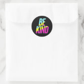 Wees aardig T-shirt Ronde Sticker (Tas)