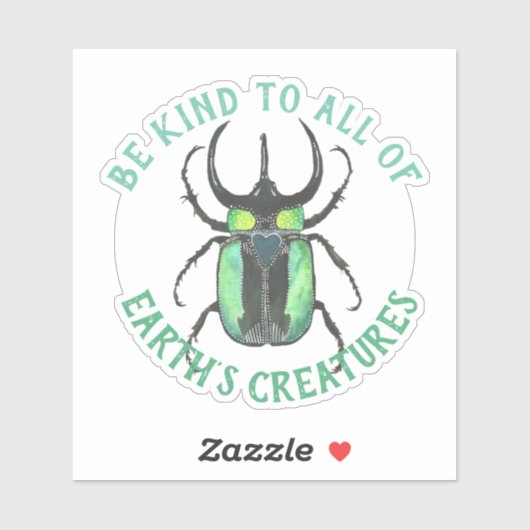 Wees aardig tegen alle Waterverf van creaties Beet Sticker (Vel)