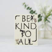 Wees aardig tegen alle zachte prijsopgave met zwar briefkaart (Staand voorkant)