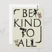 Wees aardig tegen alle zachte prijsopgave met zwar briefkaart (Voorkant / Achterkant)