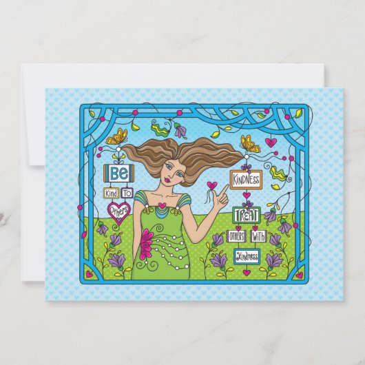 Wees aardig tegen anderen_vlakke Kaart 7 x 5 inch (Voorkant)