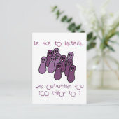 Wees aardig tegen bacteriën briefkaart (Staand voorkant)