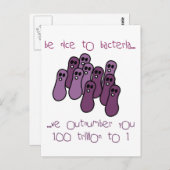 Wees aardig tegen bacteriën briefkaart (Voorkant / Achterkant)