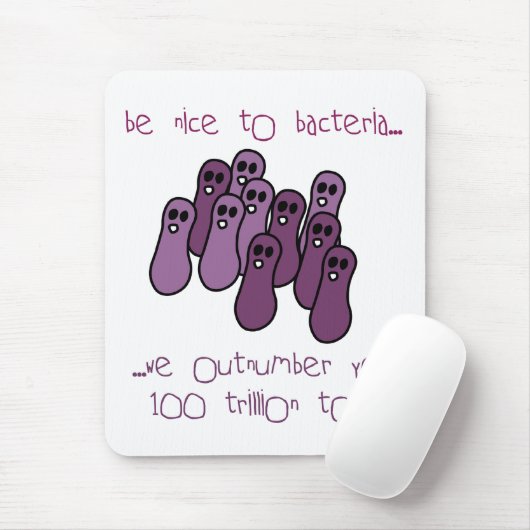 Wees aardig tegen bacteriën muismat (Met muis)