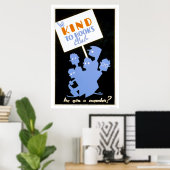 Wees aardig tegen Books Club 1940 WPA Poster (Thuiskantoor)
