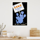 Wees aardig tegen Books Club 1940 WPA Poster (Keuken)