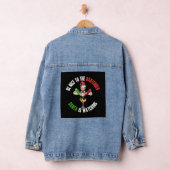 Wees aardig tegen de barman grappig kerstcadeau denim jacket (Hangar)
