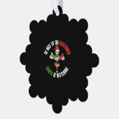 Wees aardig tegen de barman grappig kerstcadeau ornament kaart (Links)